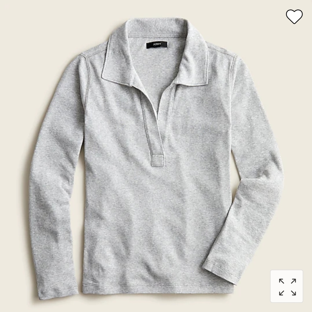 J. Crew Ribbed Polo T-Shirt